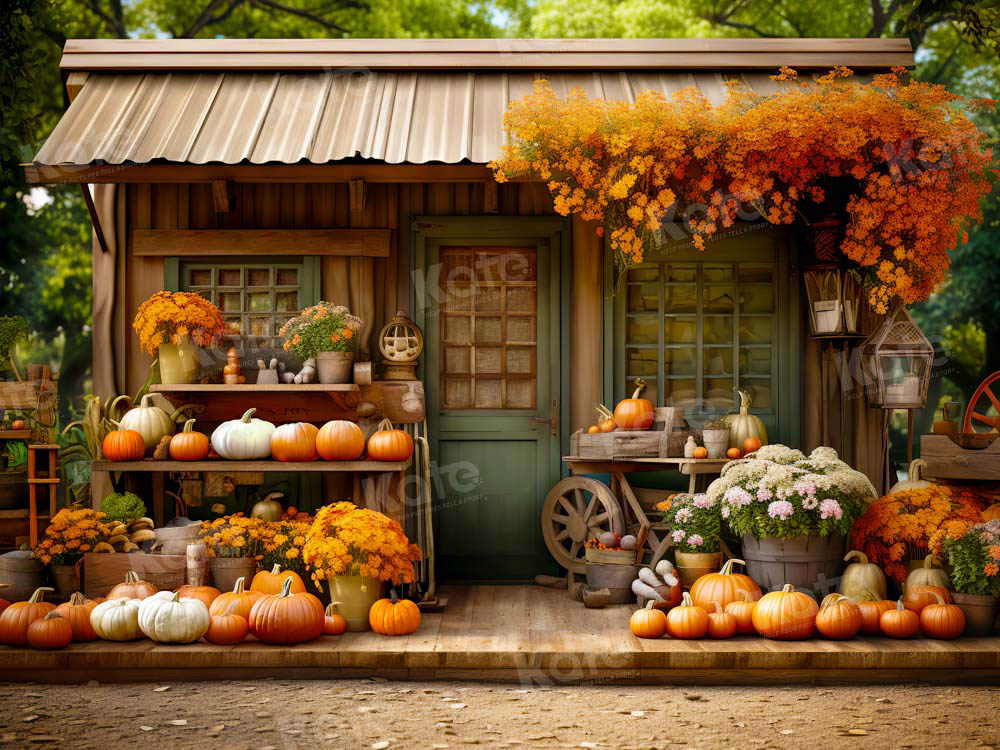 Kate Autumn Pumpkin Store Backdrop Designed by Emetselch