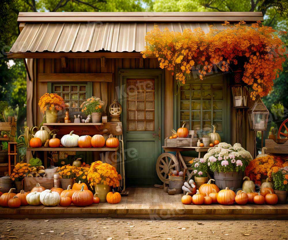 Kate Autumn Pumpkin Store Backdrop Designed by Emetselch -UK