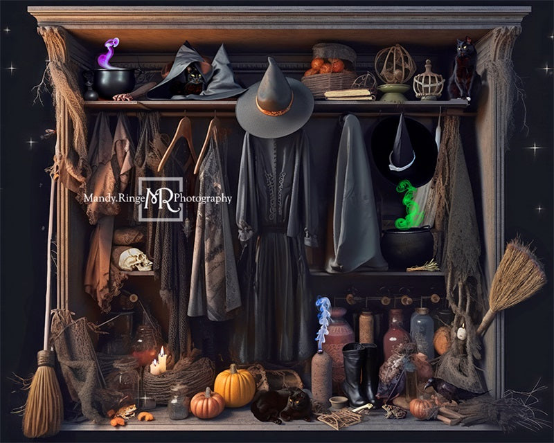 Kate Halloween Witch's Closet Backdrop Designed by Mandy Ringe Photography -UK