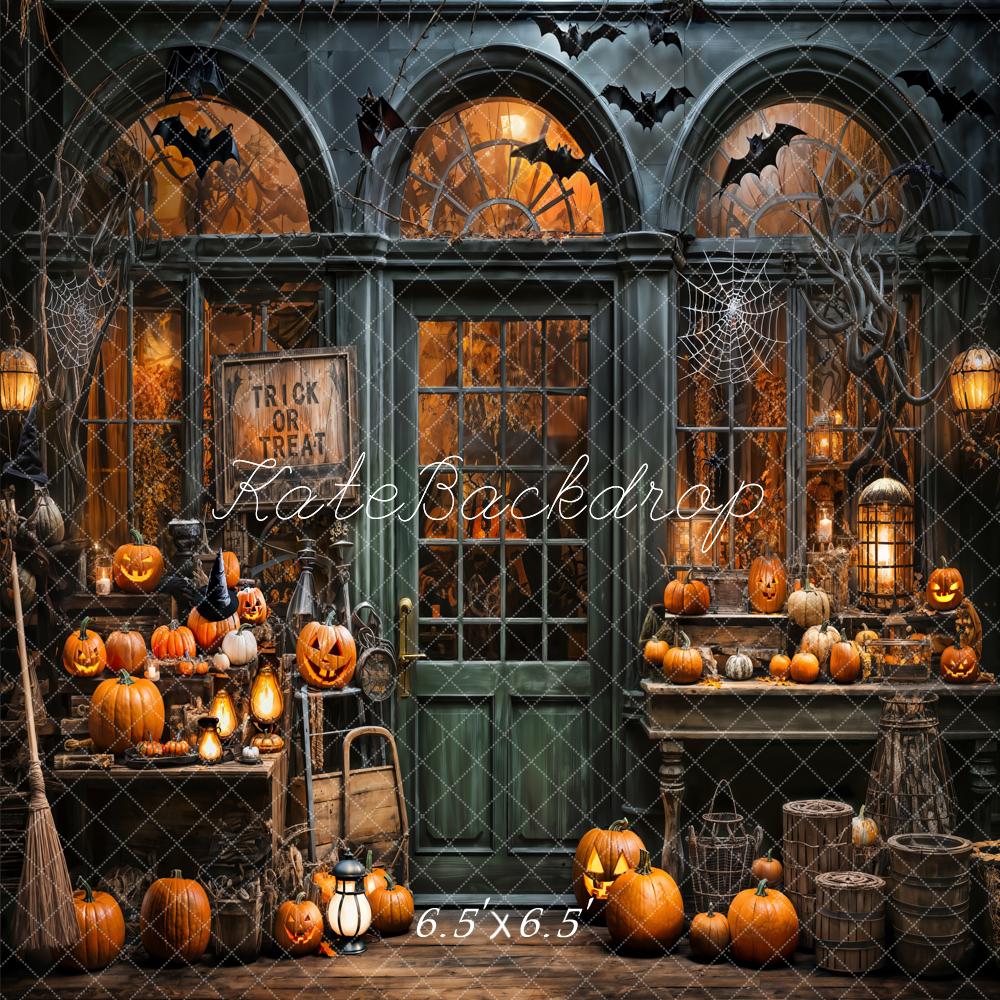 Kate Halloween Spooky Pumpkin Store Backdrop Designed by Emetselch -UK