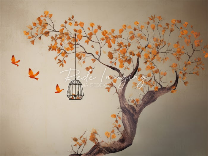 Kate Autumn Bird Backdrop Designed by Lidia Redekopp -UK