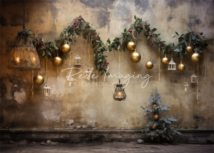 Kate Christmas Vintage Wall Backdrop Designed by Lidia Redekopp -UK