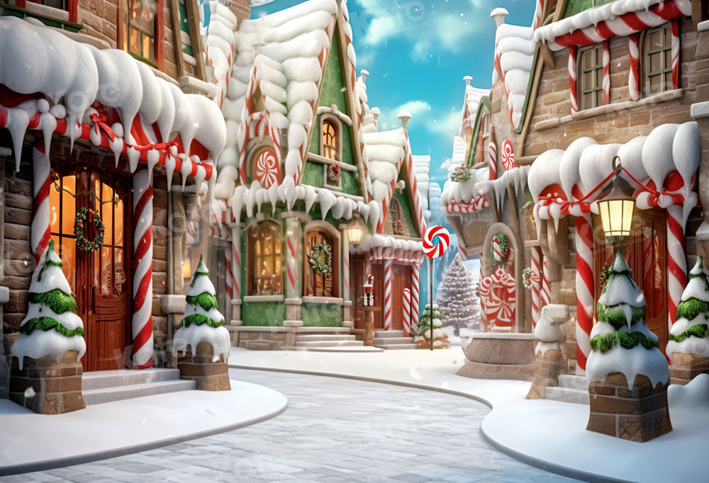 Kate Winter Christmas Town Backdrop Designed by Emetselch -UK