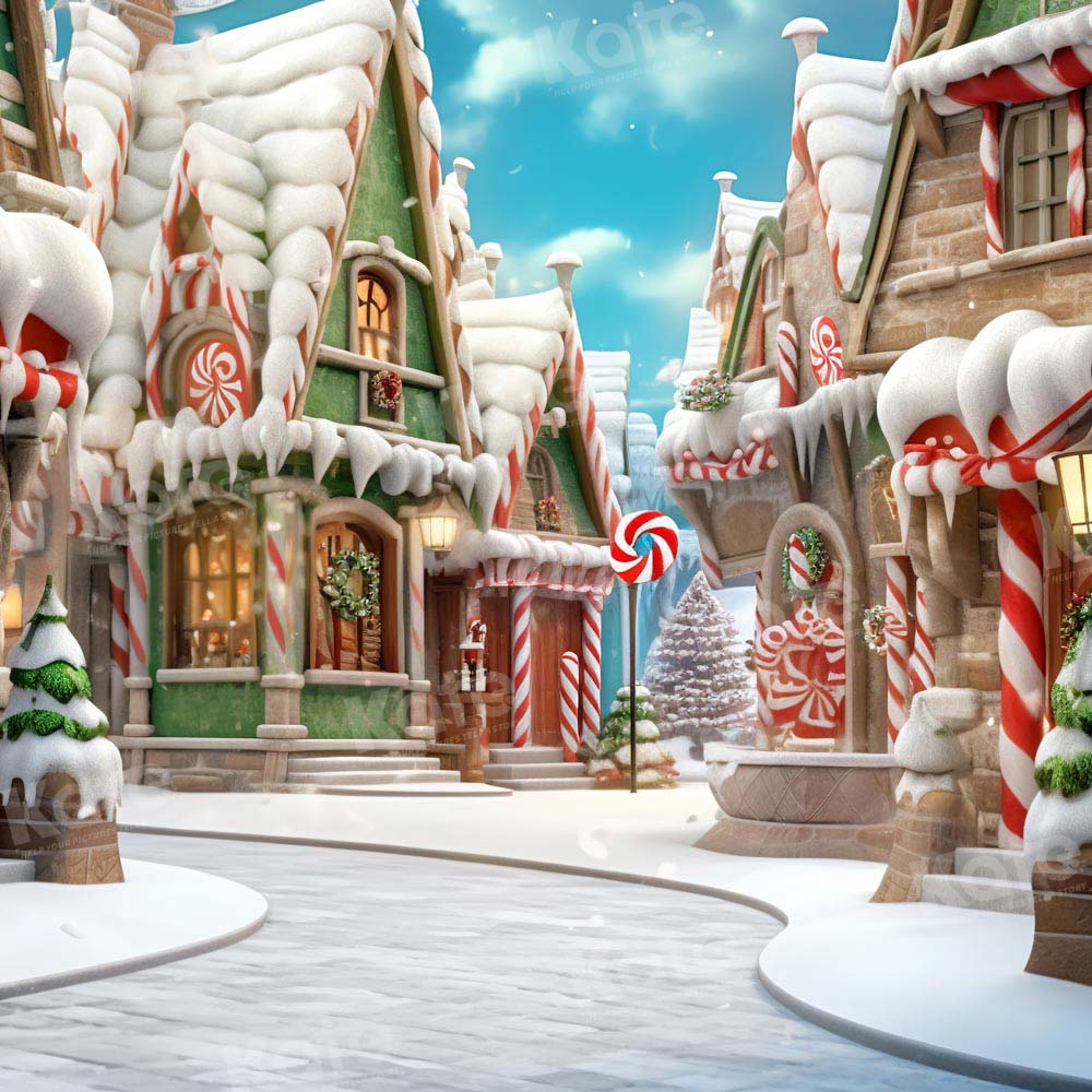 Kate Winter Christmas Town Backdrop Designed by Emetselch -UK