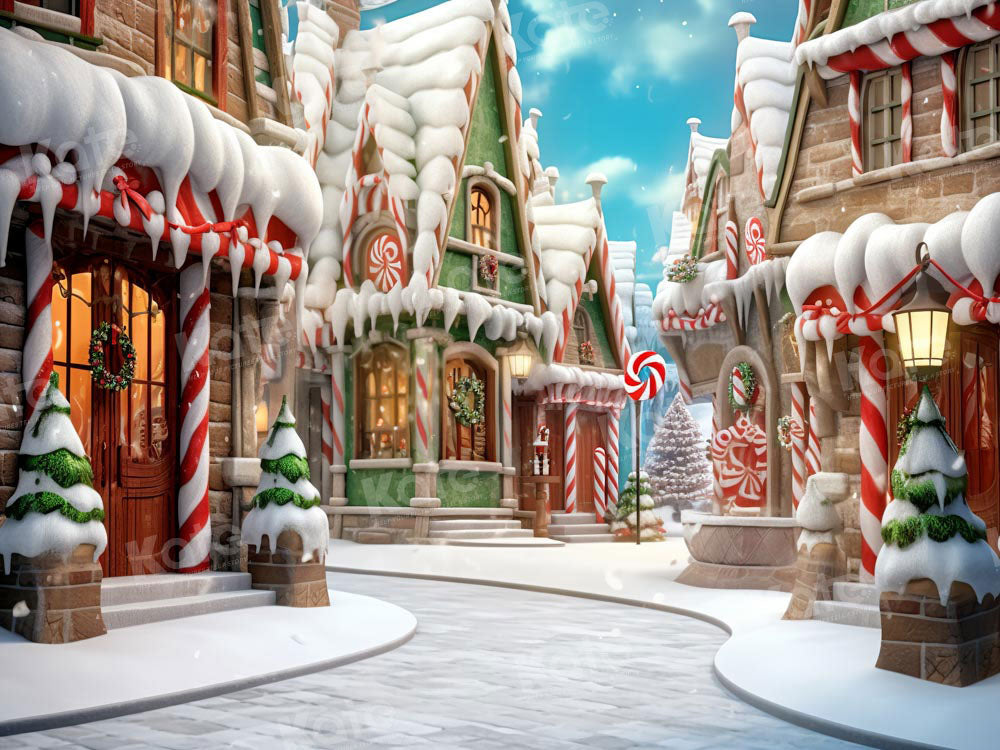 Kate Winter Christmas Town Backdrop Designed by Emetselch -UK