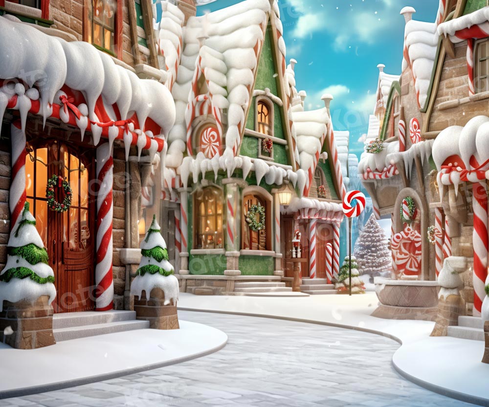 Kate Winter Christmas Town Backdrop Designed by Emetselch -UK