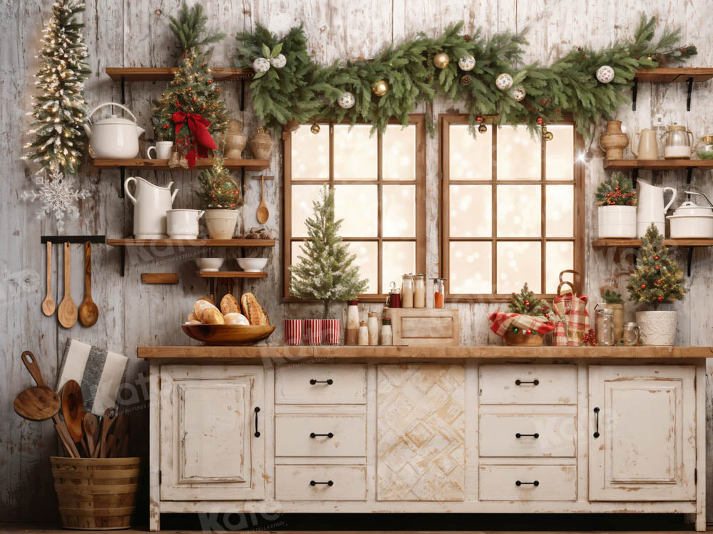 Kate Christmas Kitchen Backdrop Designed by Emetselch -UK