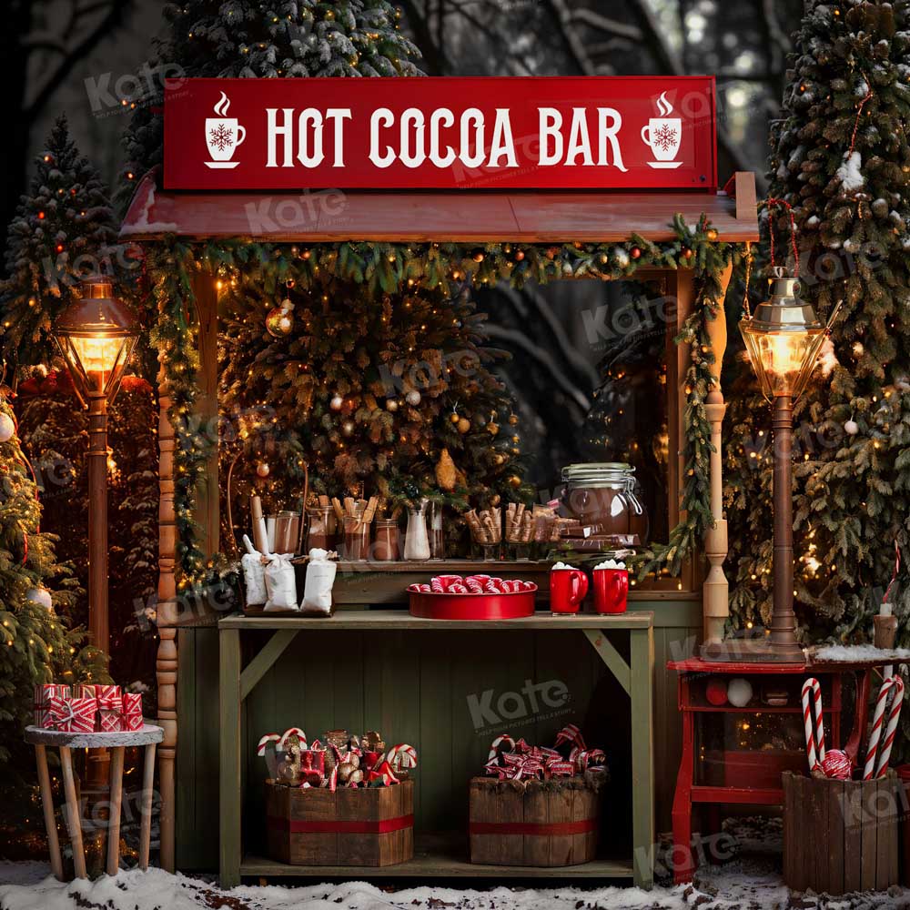 Kate Christmas Hot Cocoa Bar Backdrop for Photography -UK