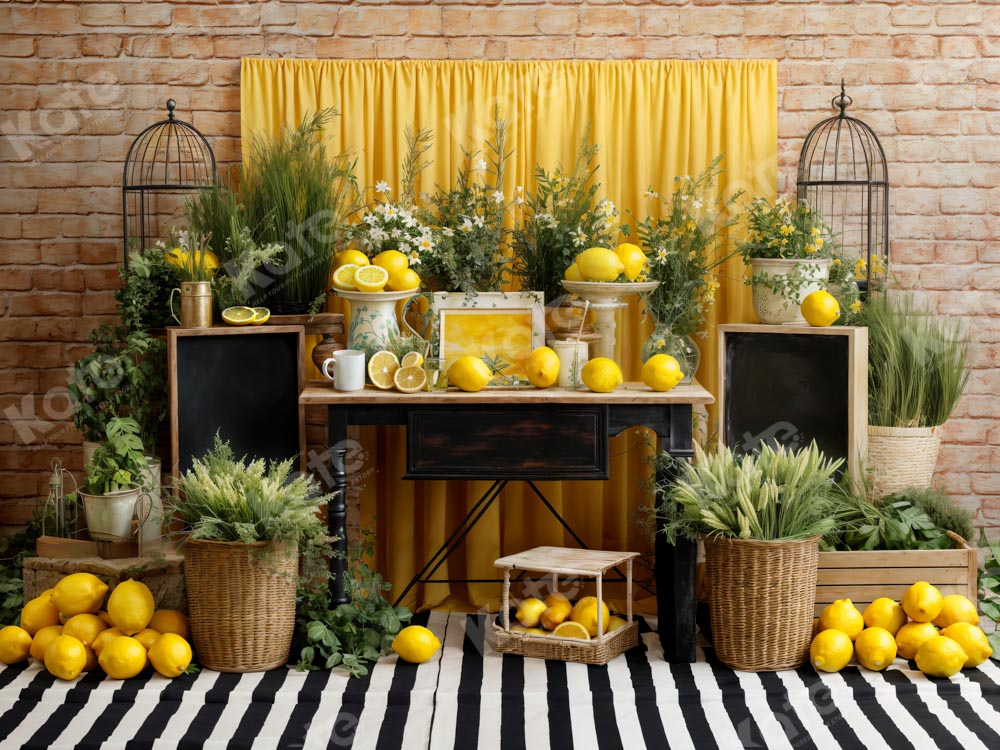 Kate Green Plant Lemon Room Backdrop Designed by Chain Photography -UK