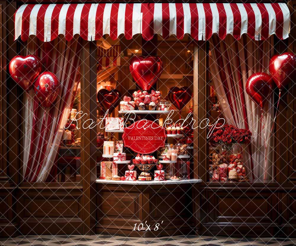 Kate Valentine's Day Balloon Gift Shop Backdrop Designed by Chain Photography -UK