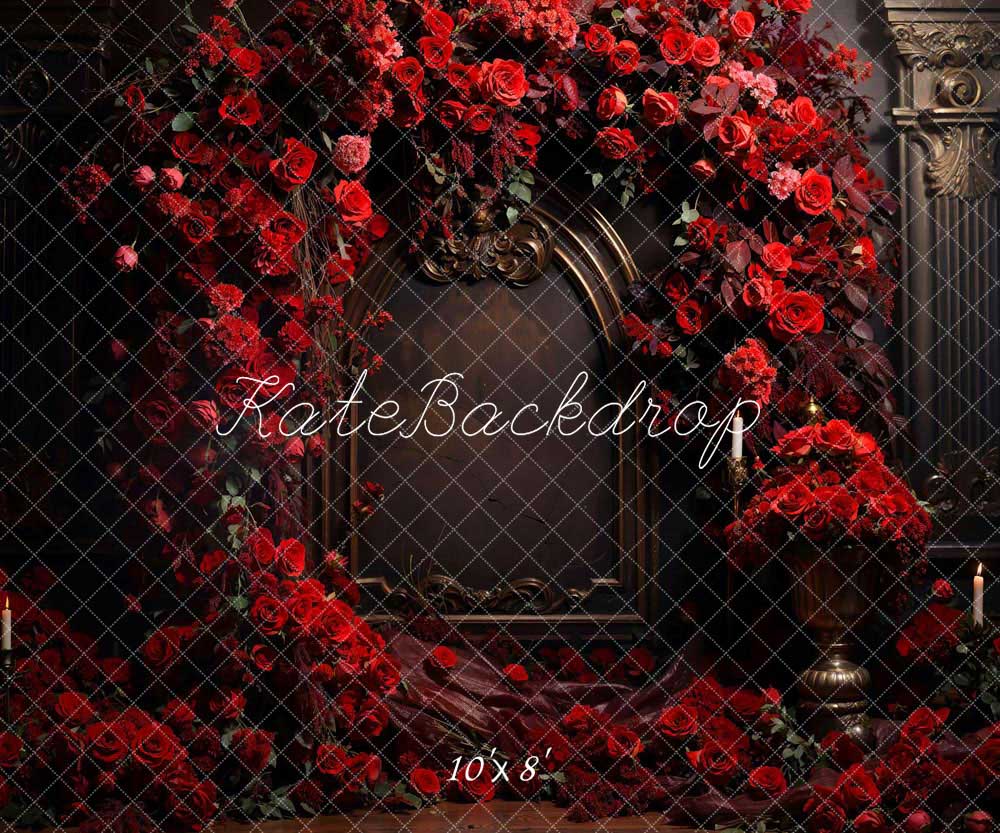 Kate Valentine Red Rose Metal Wall Backdrop Designed by Chain Photography -UK