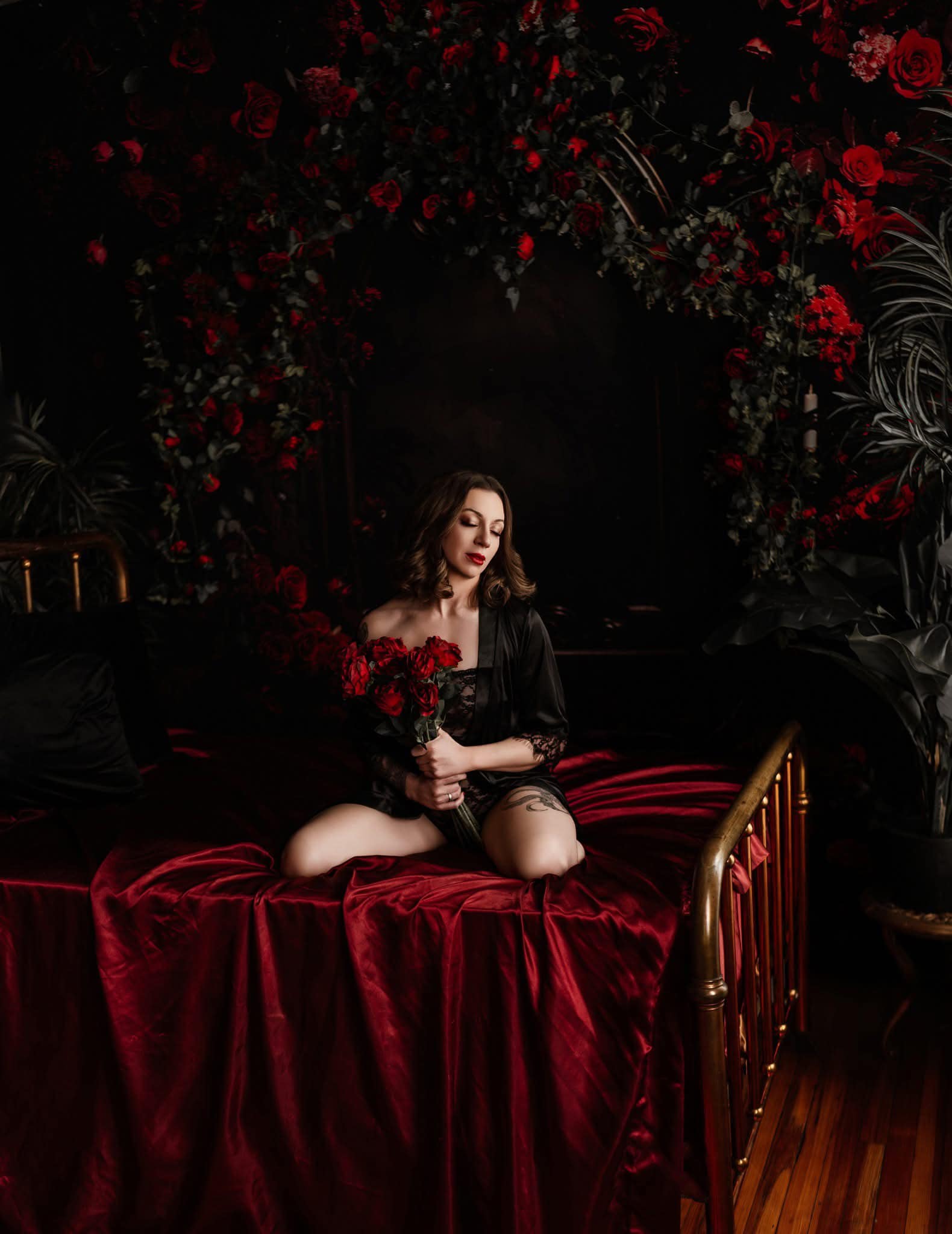 Kate Valentine Red Rose Metal Wall Backdrop Designed by Chain Photography -UK