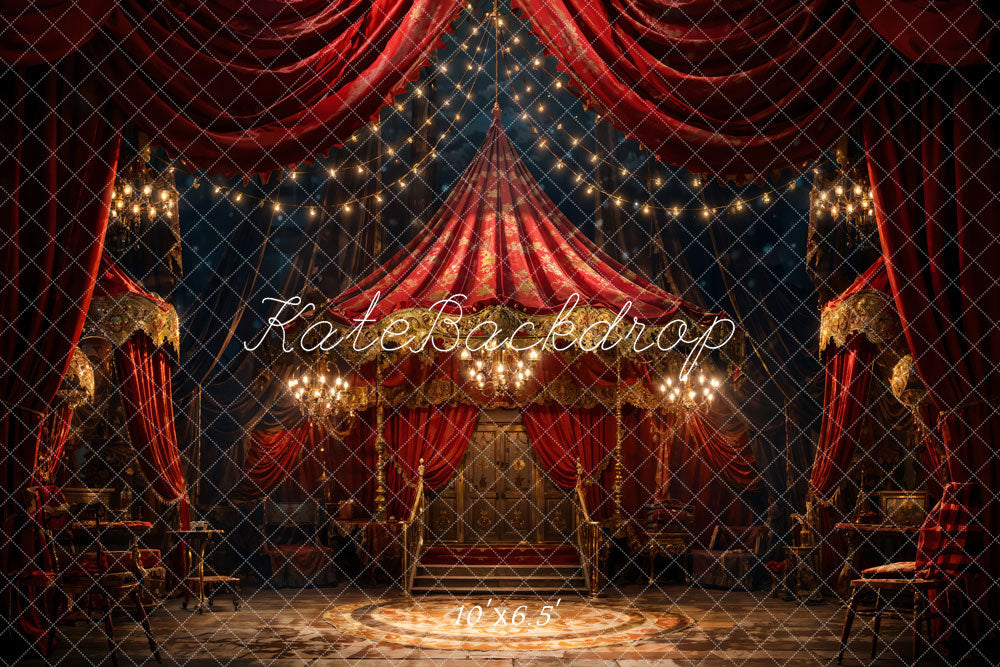 Kate Red Curtain Stage Backdrop Designed by Chain Photography -UK