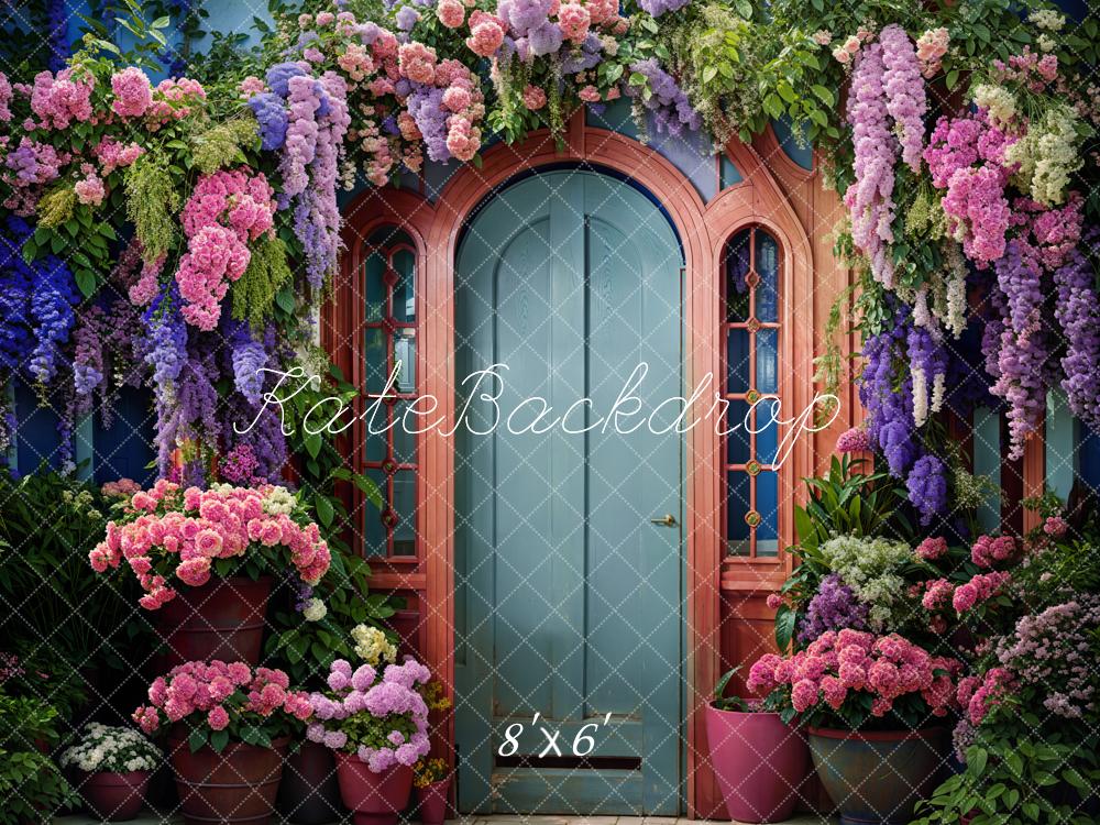 Kate Spring Flowers Front Door Backdrop Designed by Emetselch -UK