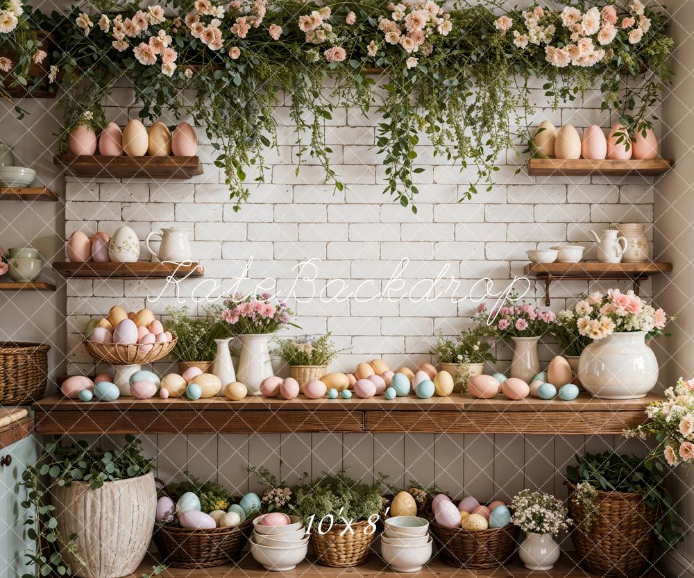 On Sale Kate Easter Eggs Flowers Kitchen Backdrop Designed by Emetselch -UK