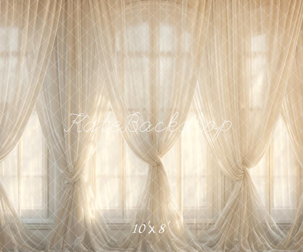 Kate White Curtains Window Room Backdrop Designed by Emetselch -UK