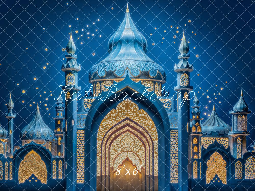 Kate Blue Fantasy Flower Fine Art Arch Palace Backdrop Designed by Emetselch -UK