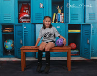 Kate Back to School /Graduation Blue Locker Backdrop Designed by Emetselch