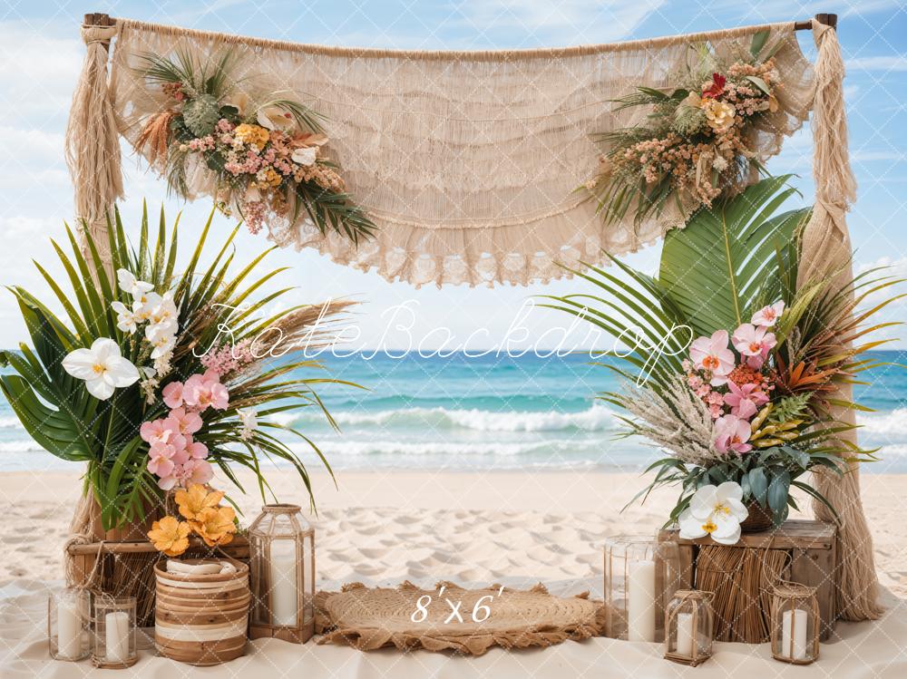 Kate Summer Boho Seaside Wedding Flower Backdrop Designed by Emetselch -UK