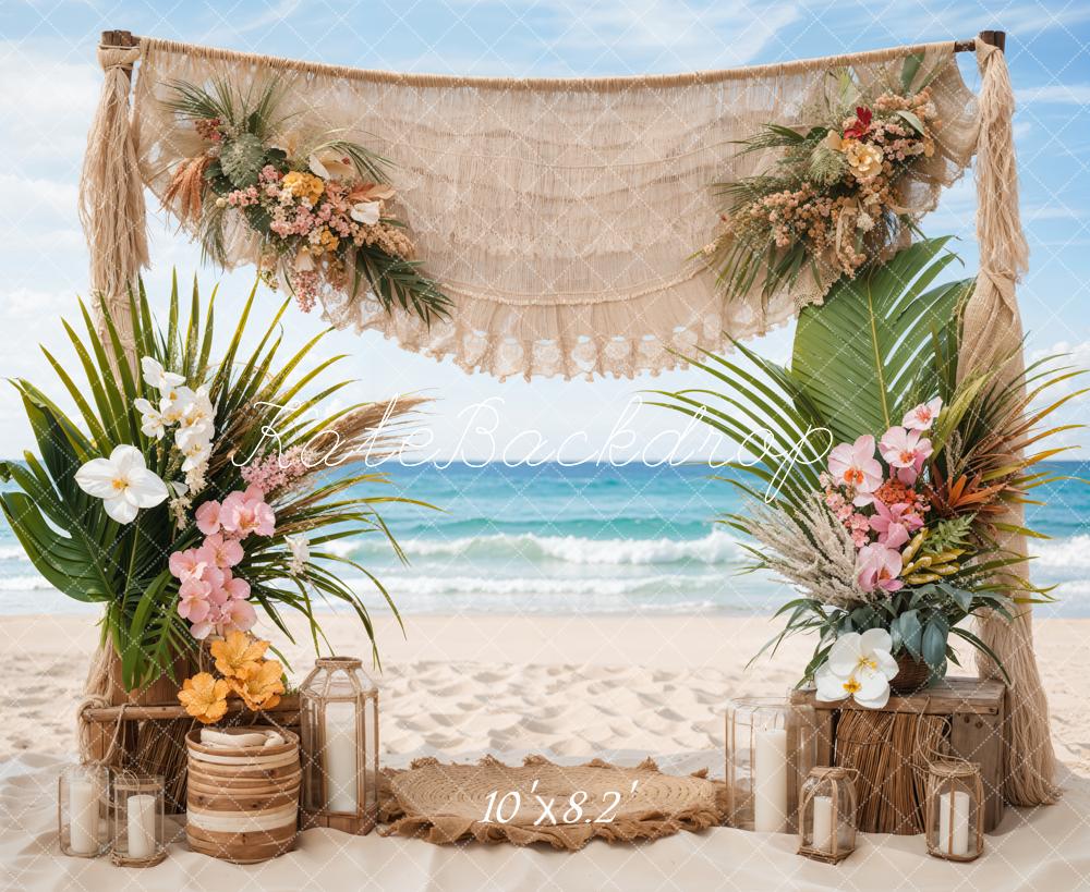 Kate Summer Boho Seaside Wedding Flower Backdrop Designed by Emetselch -UK