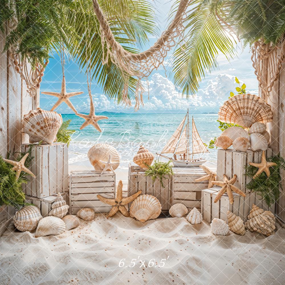 Kate Summer Seaside Beach Shell Backdrop Designed by Emetselch -UK