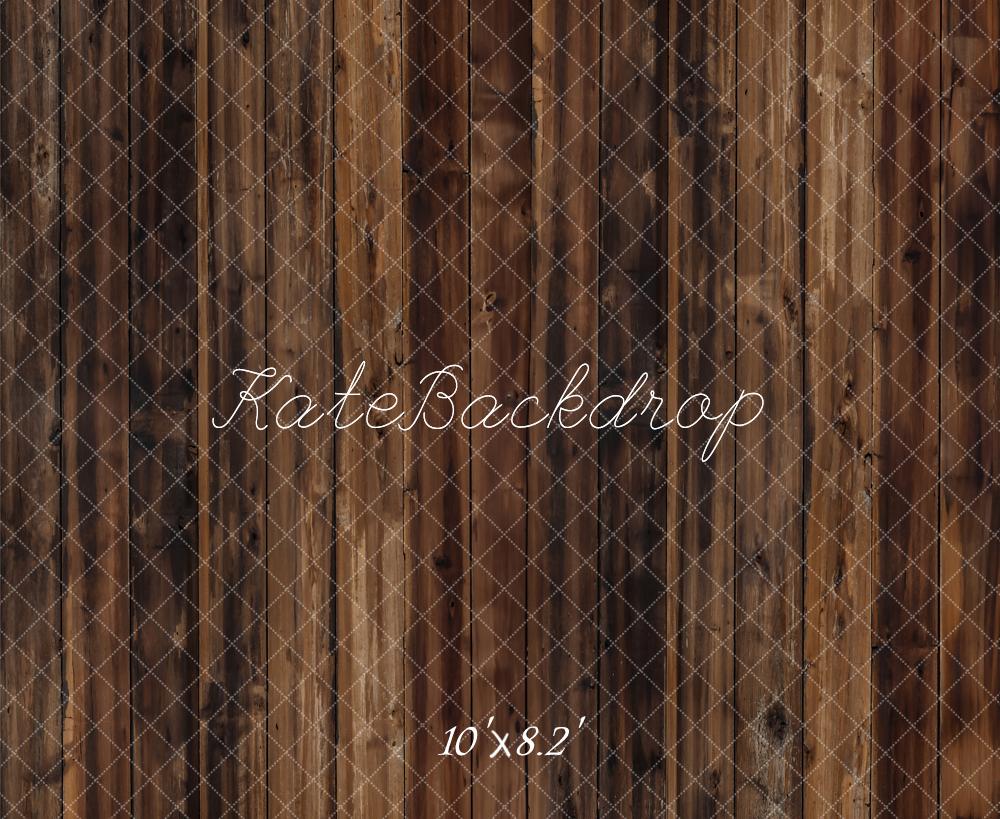 Kate Dark Brown Old Wooden Floor Backdrop Designed by Kate Image -UK