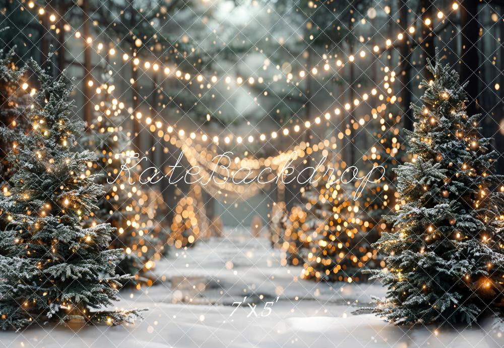 Kate Winter Christmas Forest Snowland Backdrop Designed by Emetselch -UK