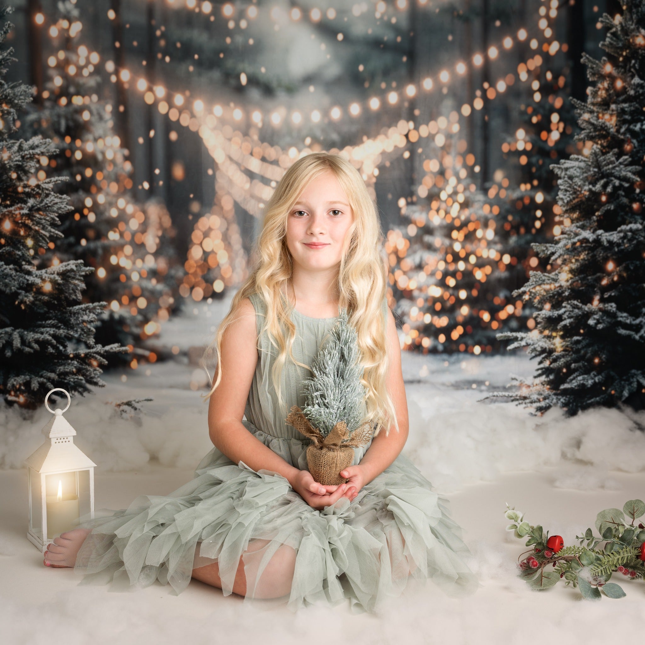 Kate Winter Christmas Forest Snowland Backdrop Designed by Emetselch -UK