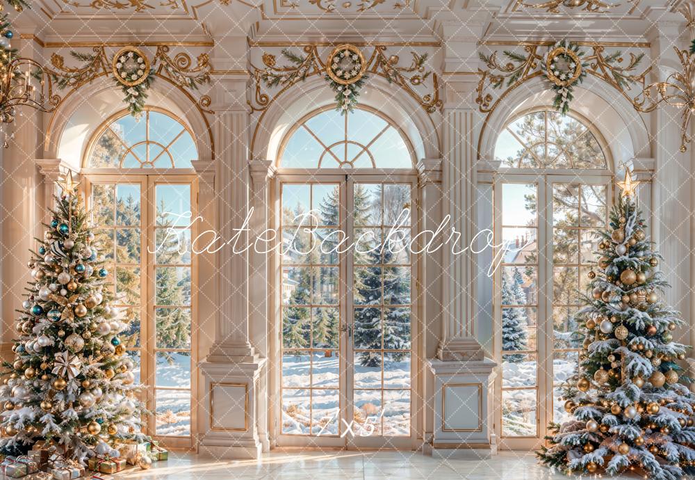 On Sale Kate Christmas White Retro Arched Window Backdrop Designed by Chain Photography -UK