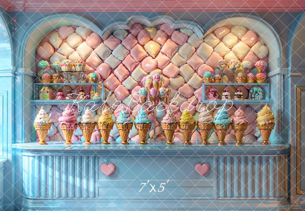 Kate Summer Ice Cream Candy Shop Backdrop Designed by Chain Photography -UK