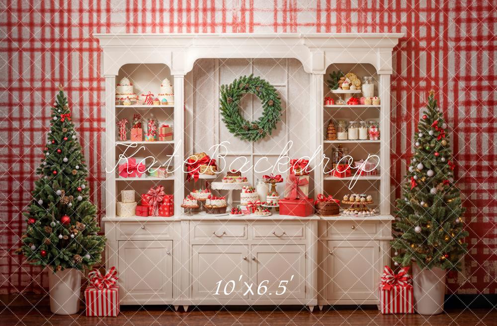 On Sale Kate Christmas Vintage White Sweet Kitchen Backdrop Designed by Emetselch -UK