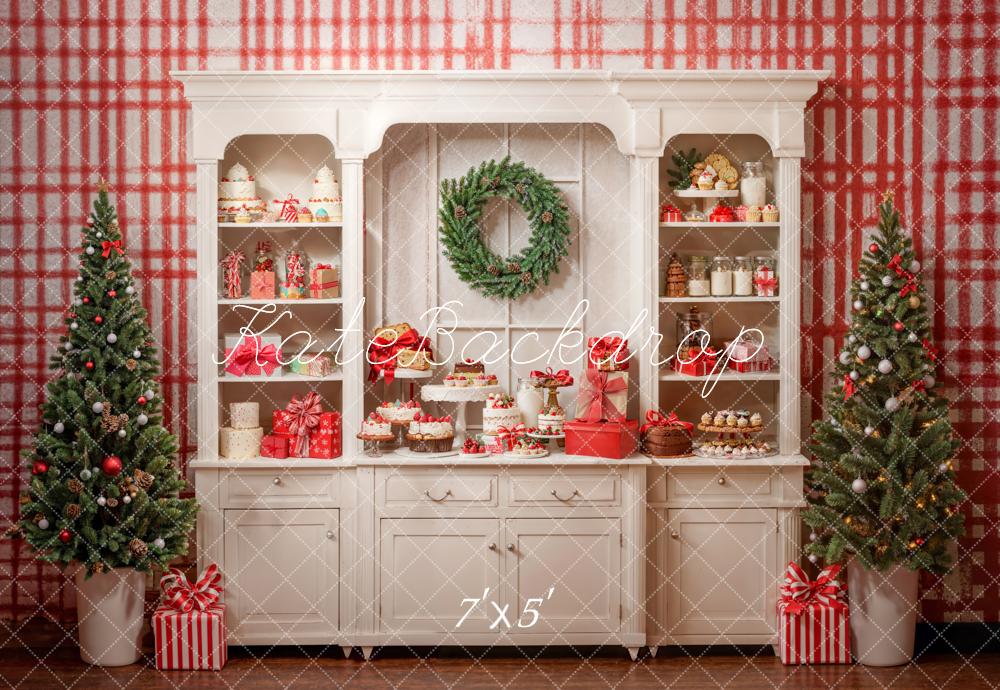 On Sale Kate Christmas Vintage White Sweet Kitchen Backdrop Designed by Emetselch -UK