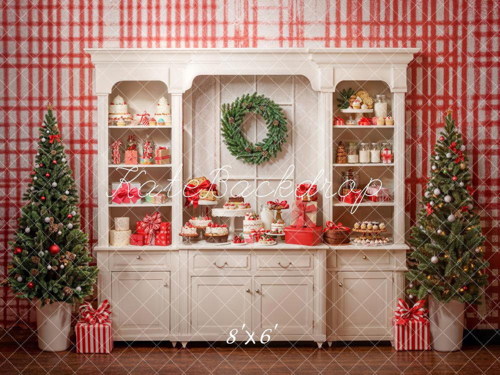 On Sale Kate Christmas Vintage White Sweet Kitchen Backdrop Designed by Emetselch -UK