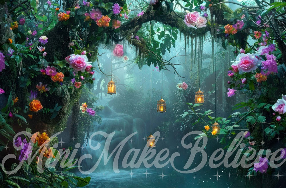 Kate Dreamy Fairyland Forest Flower Waterfall Backdrop Designed by Mini MakeBelieve -UK