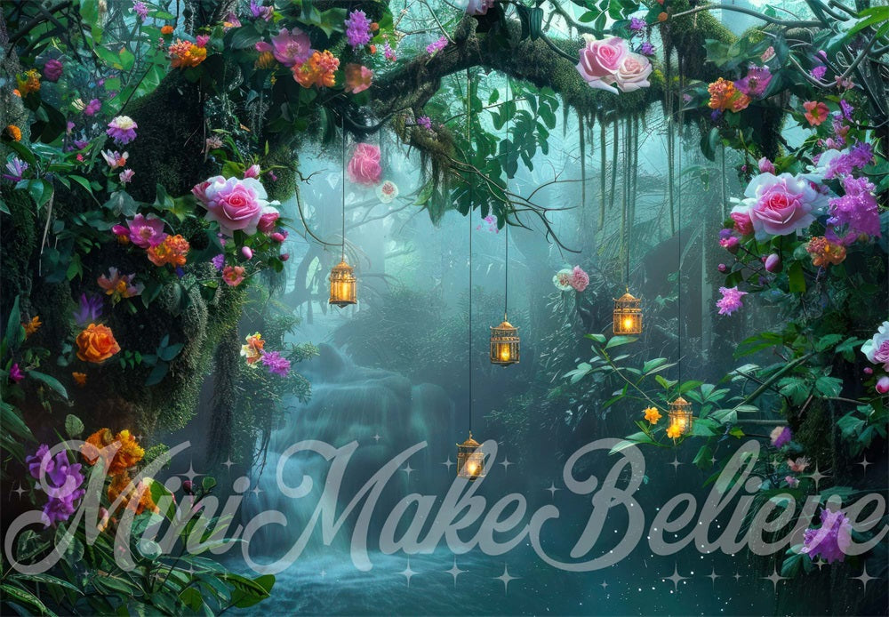 Kate Dreamy Fairyland Forest Flower Waterfall Backdrop Designed by Mini MakeBelieve -UK