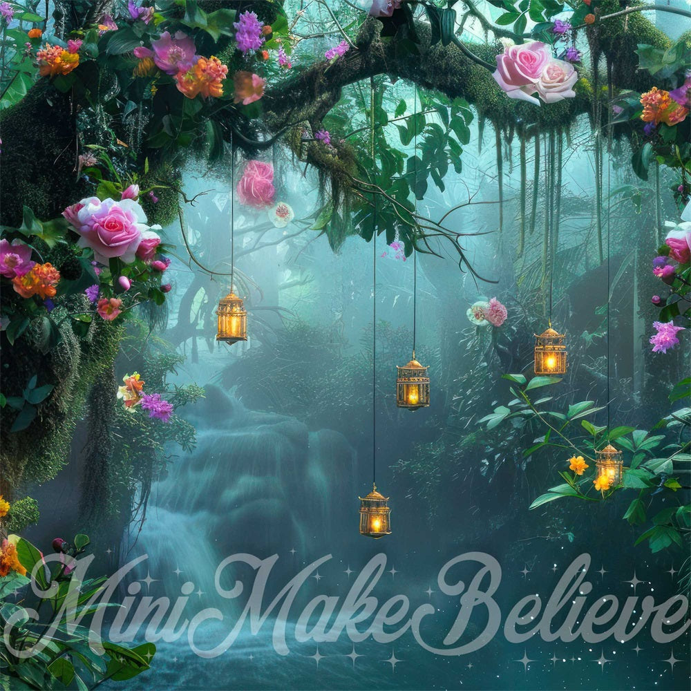 Kate Dreamy Fairyland Forest Flower Waterfall Backdrop Designed by Mini MakeBelieve -UK