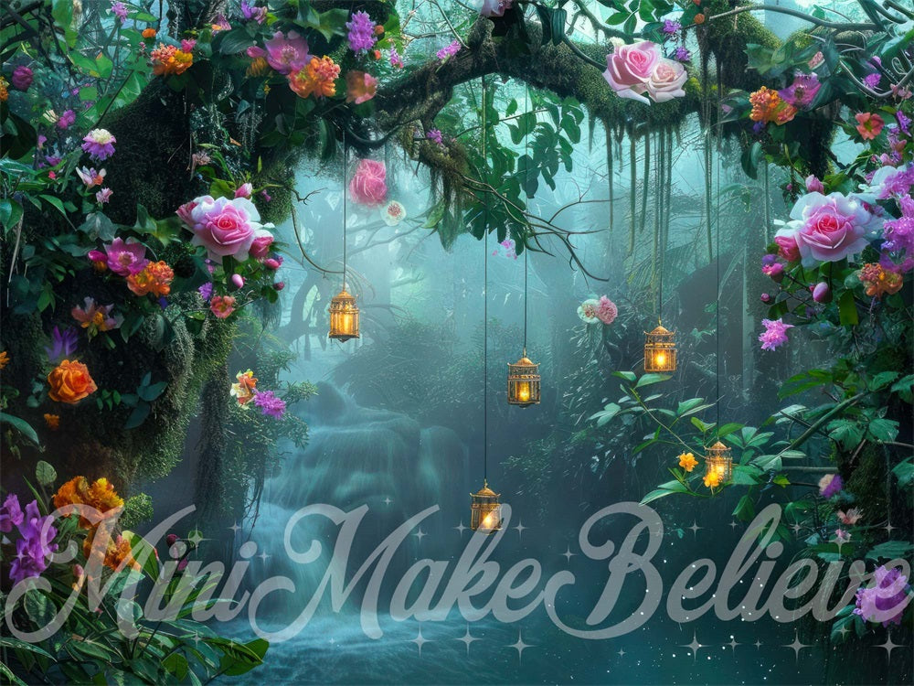 Kate Dreamy Fairyland Forest Flower Waterfall Backdrop Designed by Mini MakeBelieve -UK