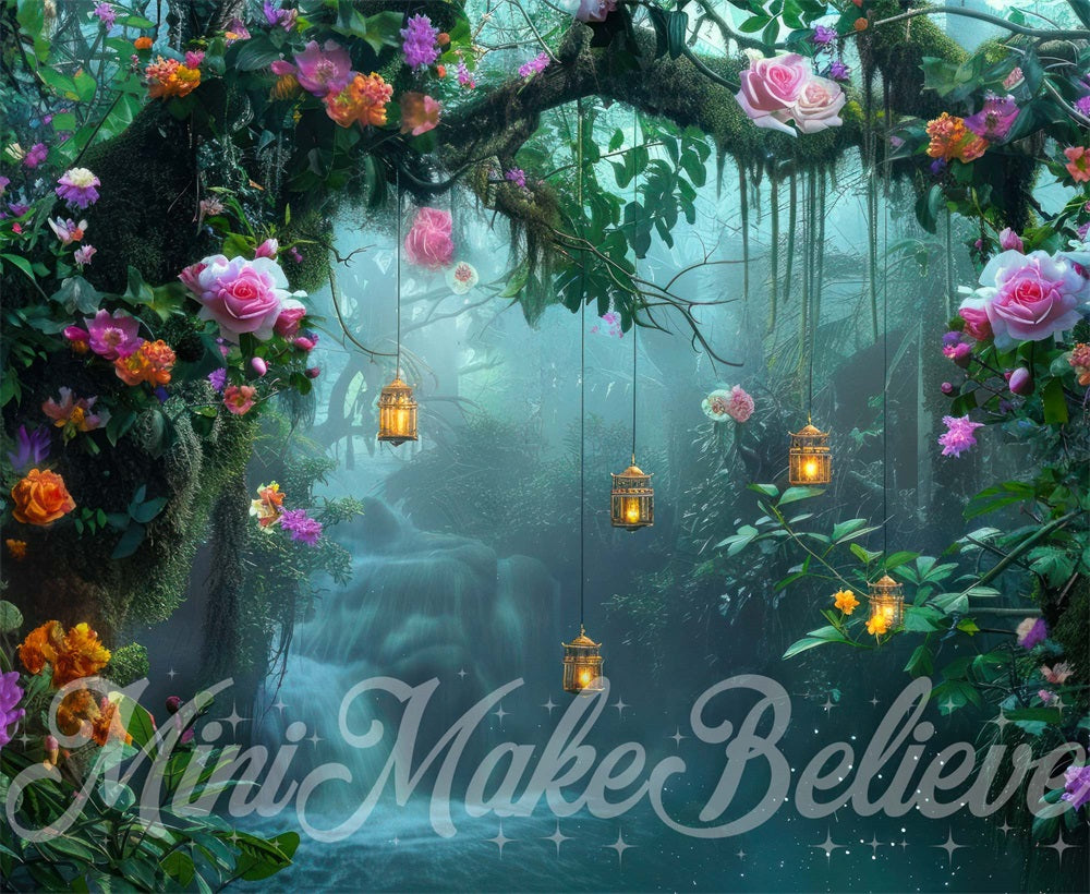 Kate Dreamy Fairyland Forest Flower Waterfall Backdrop Designed by Mini MakeBelieve -UK