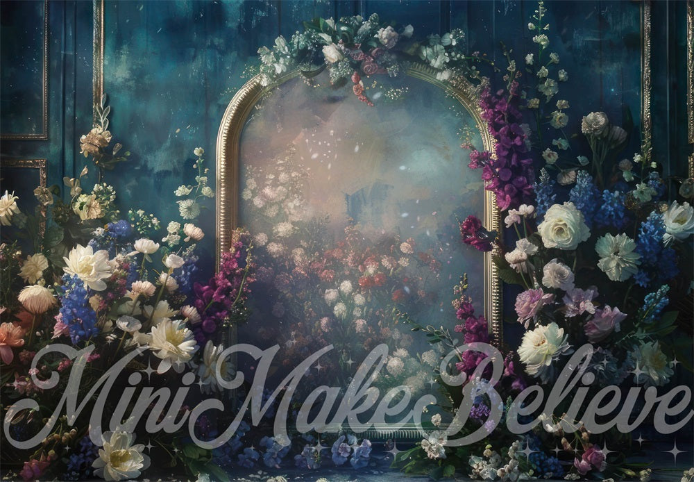 Kate Retro Fine Art Flower Abstract Arch Wall Backdrop Designed by Mini MakeBelieve -UK