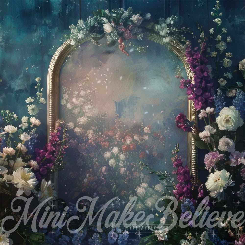 Kate Retro Fine Art Flower Abstract Arch Wall Backdrop Designed by Mini MakeBelieve -UK