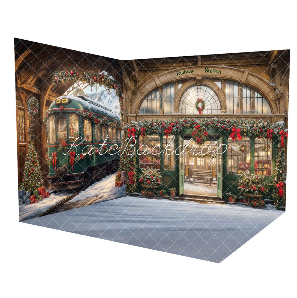 Kate Christmas Tree Arch Green Retro Train Room Set -UK