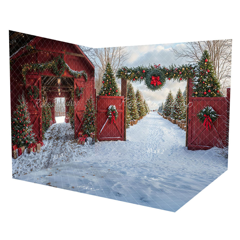 Kate Christmas Red Barn Snow Lane Forest Gate Room Set -UK