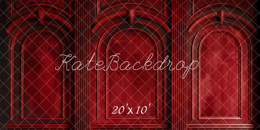 Kate Dark Red Retro Arch Wall Backdrop Designed by Chain Photography -UK