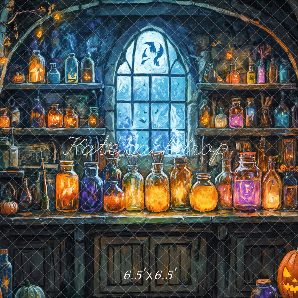 Kate Halloween Magic Laboratory Window Backdrop Designed by GQ -UK