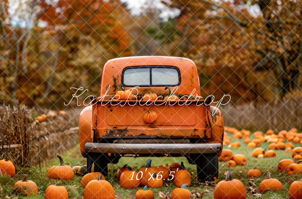 Kate Autumn Truck Pumpkin Patch Backdrop Designed by Patty Robert -UK