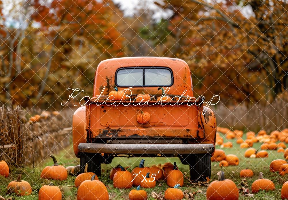 Kate Autumn Truck Pumpkin Patch Backdrop Designed by Patty Robert -UK