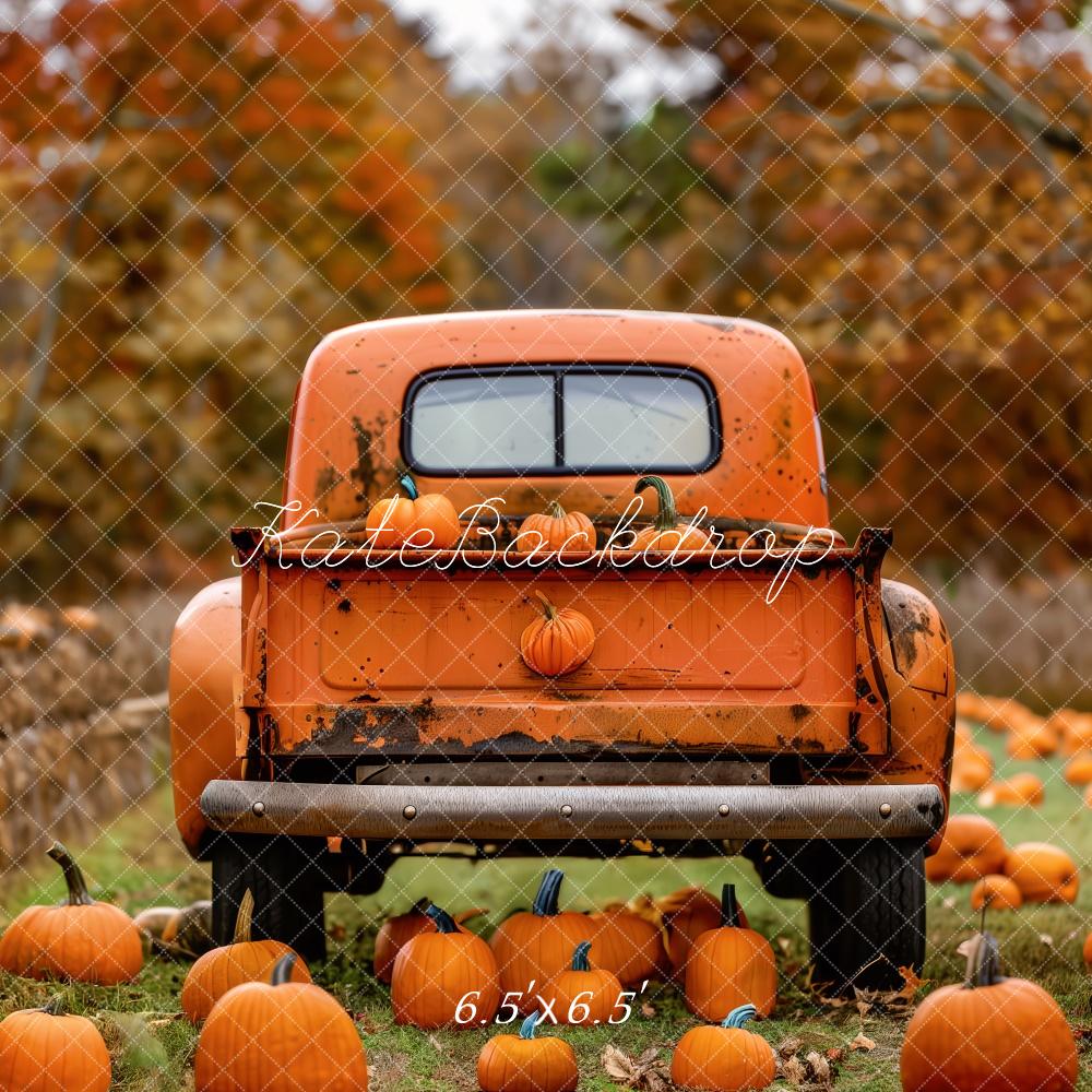 Kate Autumn Truck Pumpkin Patch Backdrop Designed by Patty Robert -UK