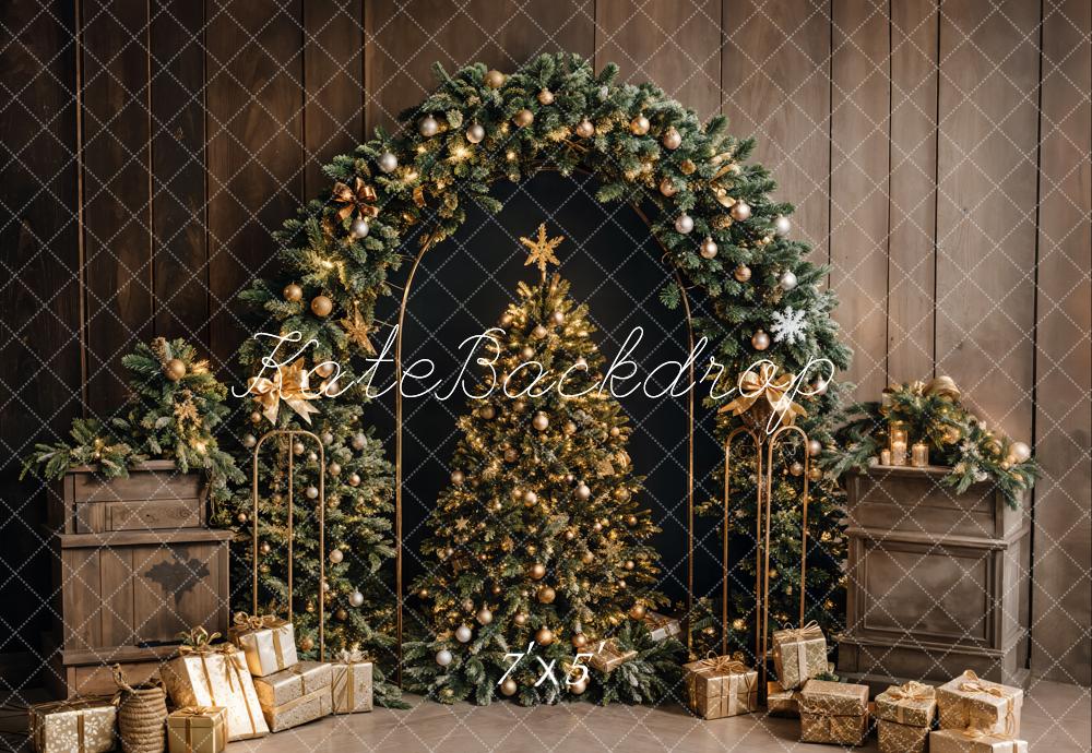 Kate Christmas Tree Arch Gifts Wood Wall Backdrop Designed by Emetselch -UK