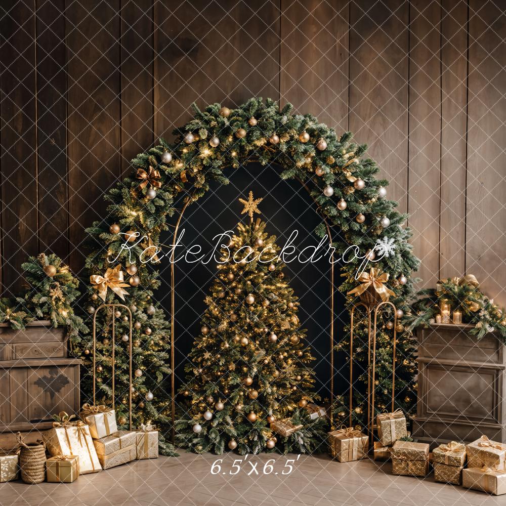 Kate Christmas Tree Arch Gifts Wood Wall Backdrop Designed by Emetselch -UK