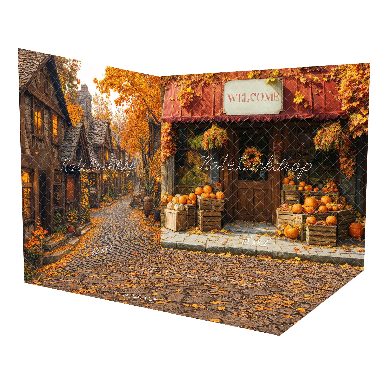 Kate Autumn Village Street Maple Tree Room Set -UK